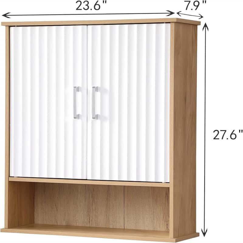 Bathroom Wall Cabinet - 7.9"D x 23.6"W x 27.6"H