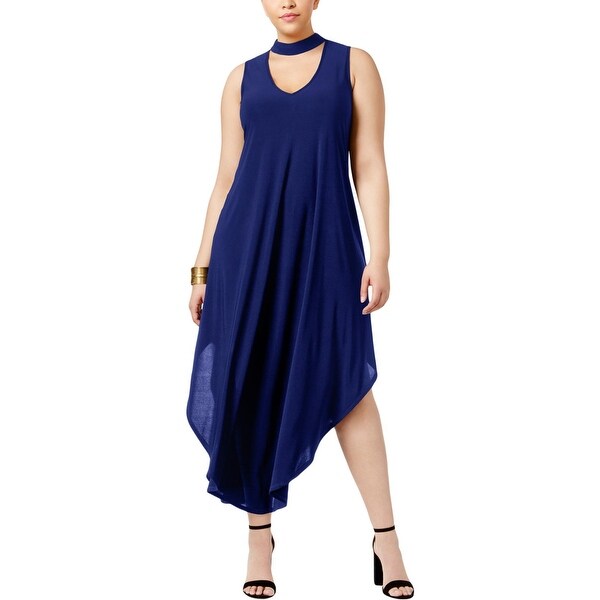 Love Squared Womens Plus Maxi Dress Choker-Neck Sleeveless - 3X