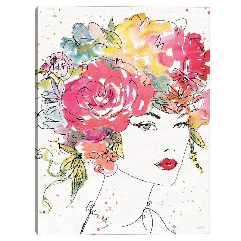 Floral Figures I by Anne Tavoletti Canvas Art Print