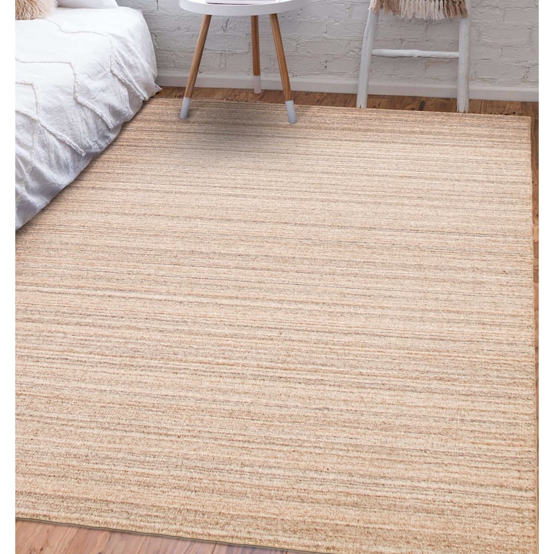 ECARPETGALLERY Hand Loomed Kashkuli Gabbeh Ivory Wool Rug - 5'7 x 7'9