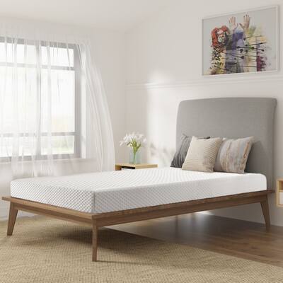 6 Inches Gel Memory Foam Mattress Cooling Mattress with Three-dimensional Knit Top, King, White