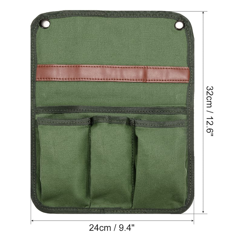 Chair Armrest Organizer, Outdoor Chair Arm Rest Magazines Bag, Green - Green