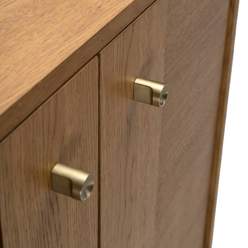 Studio London Zahra 2 Door USA Oak Wooden Accent Cabinet Storage
