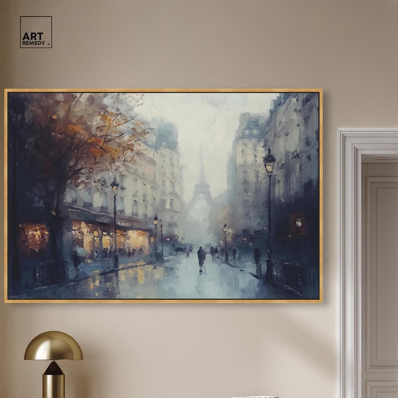 Foggy Paris Canvas by Art Remedy