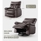 preview thumbnail 20 of 43, 37.4" Oversized Manual Recliner with Heat and Massage, 360 Swivel Rocking Chair 21.3" Seat with Cup Holder