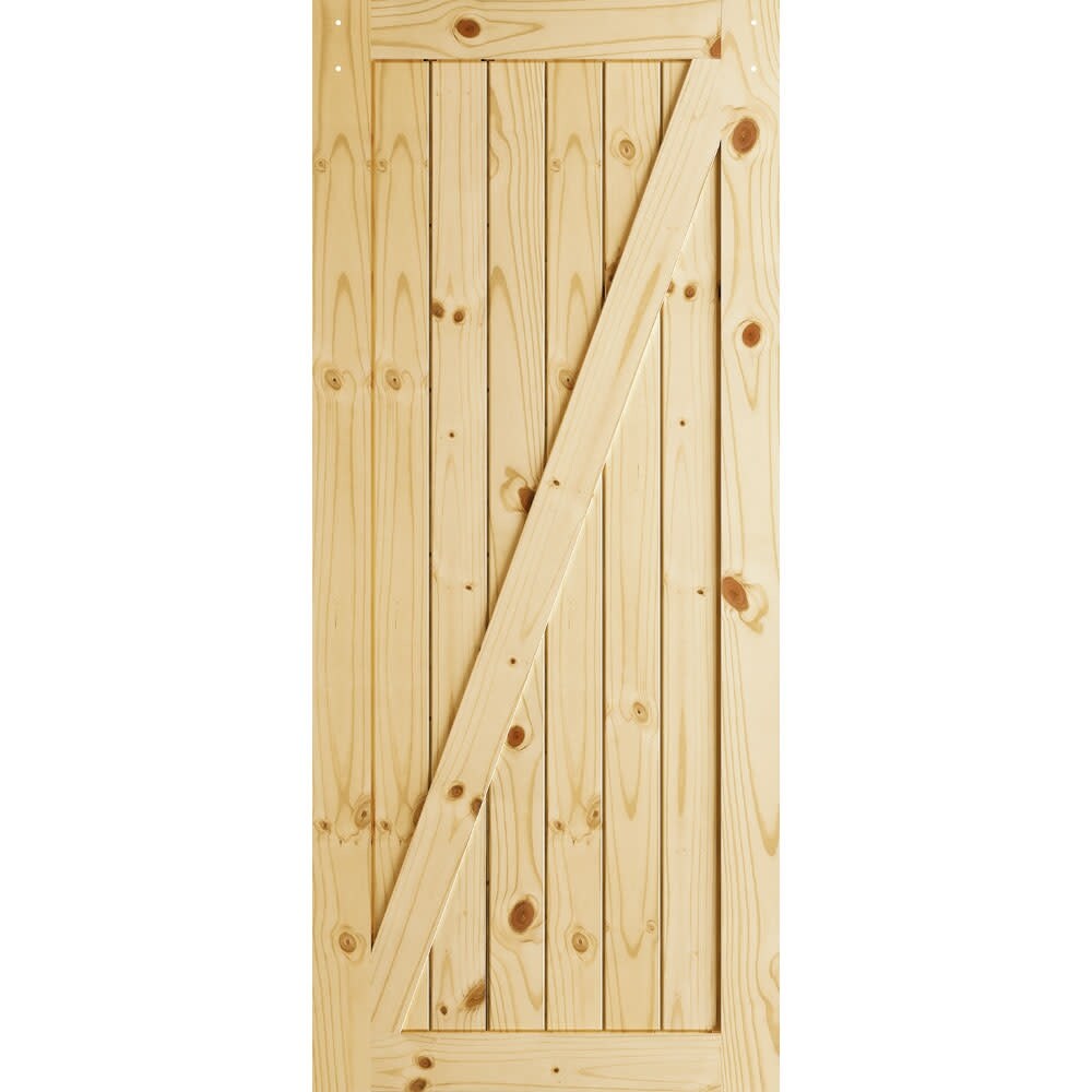 Shop Frameport Rkp Bd Fzb 7x3 Rustic Knotty Pine 36 By 84 Flat Z Brace Clear Varnish Overstock 21252325