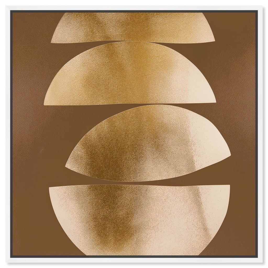 Golden Crescents II Canvas by Art Remedy