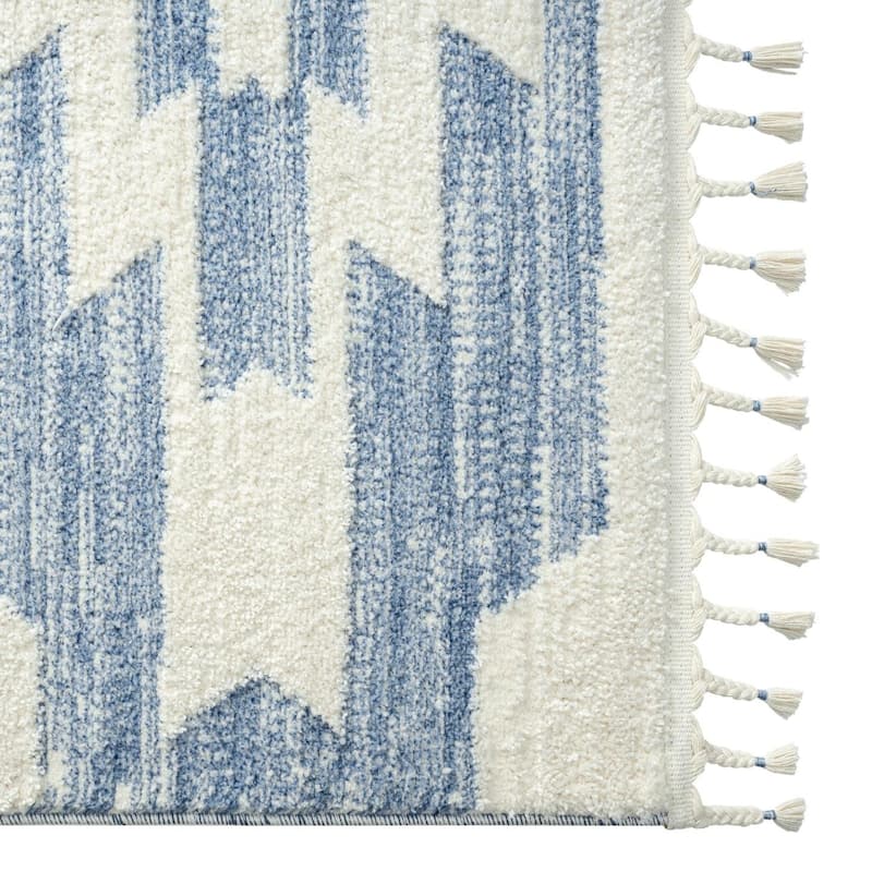 Luxe Weavers Geometric South Western Area Rug, Carpet with Fringe