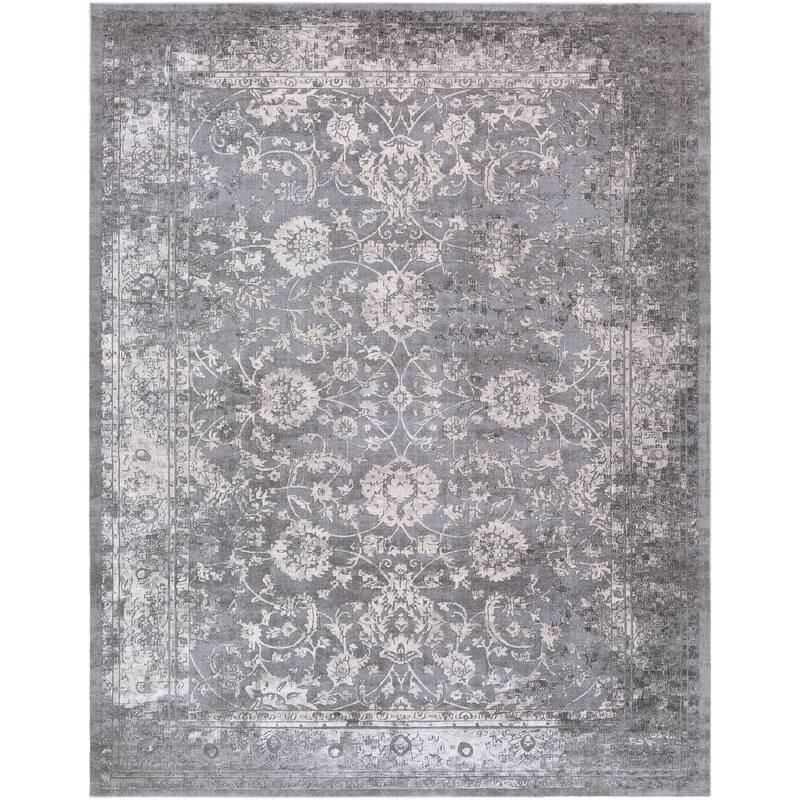 Livabliss Lindsey Stonewashed Vintage Grey Area Rug