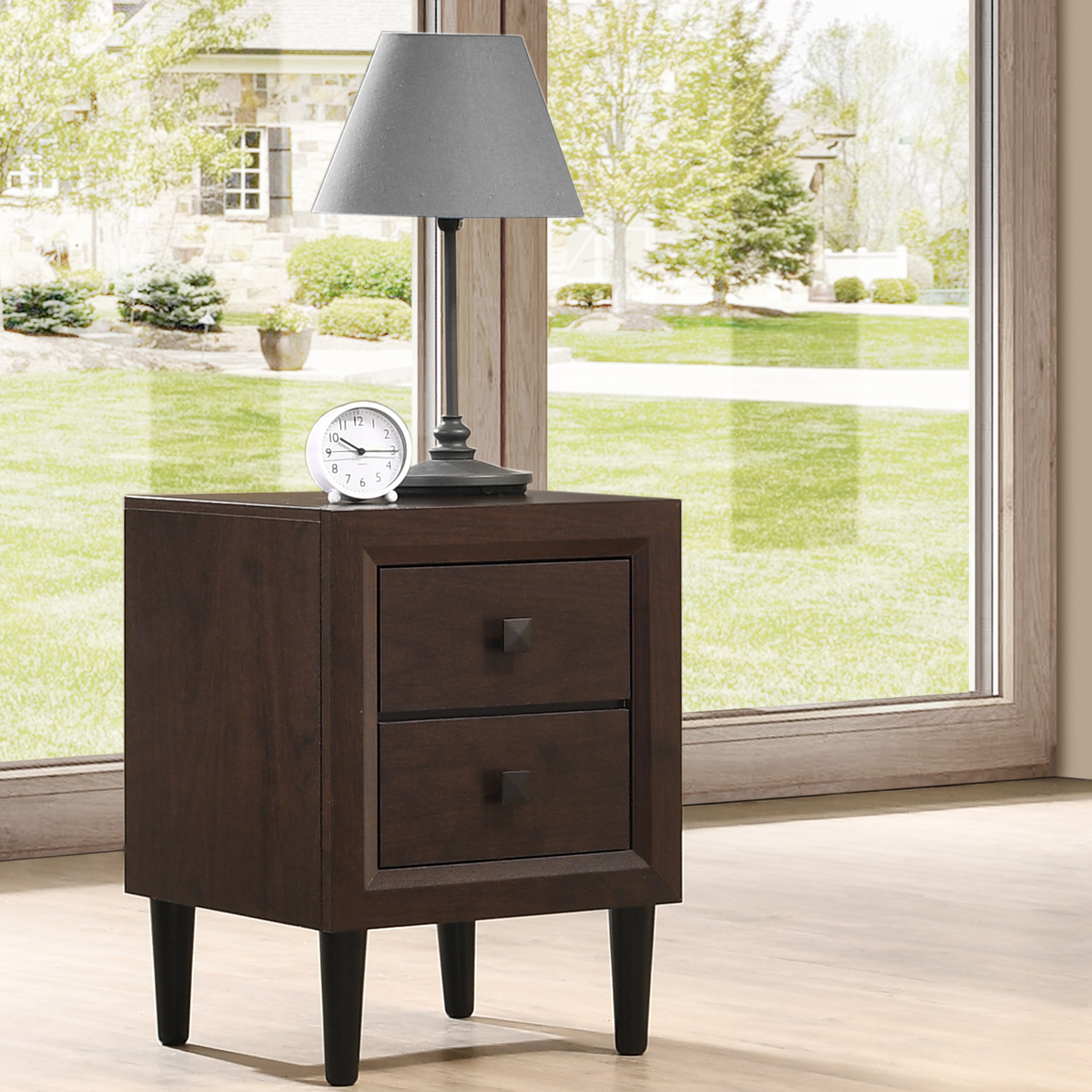 Carson Carrington Kaalaslupa Contemporary Wood 2-Drawer Nightstand