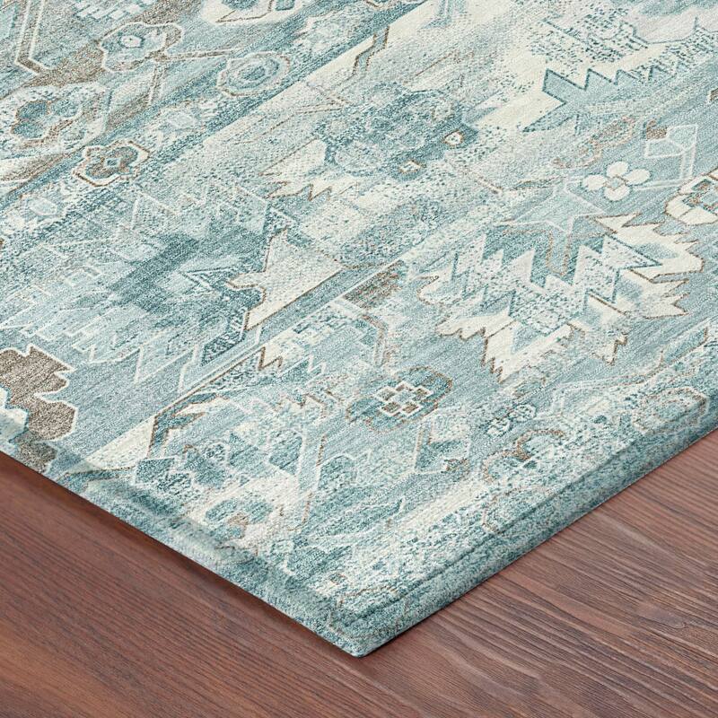 Machine Washable Indoor/ Outdoor Traditional Hudson Chantille Rug