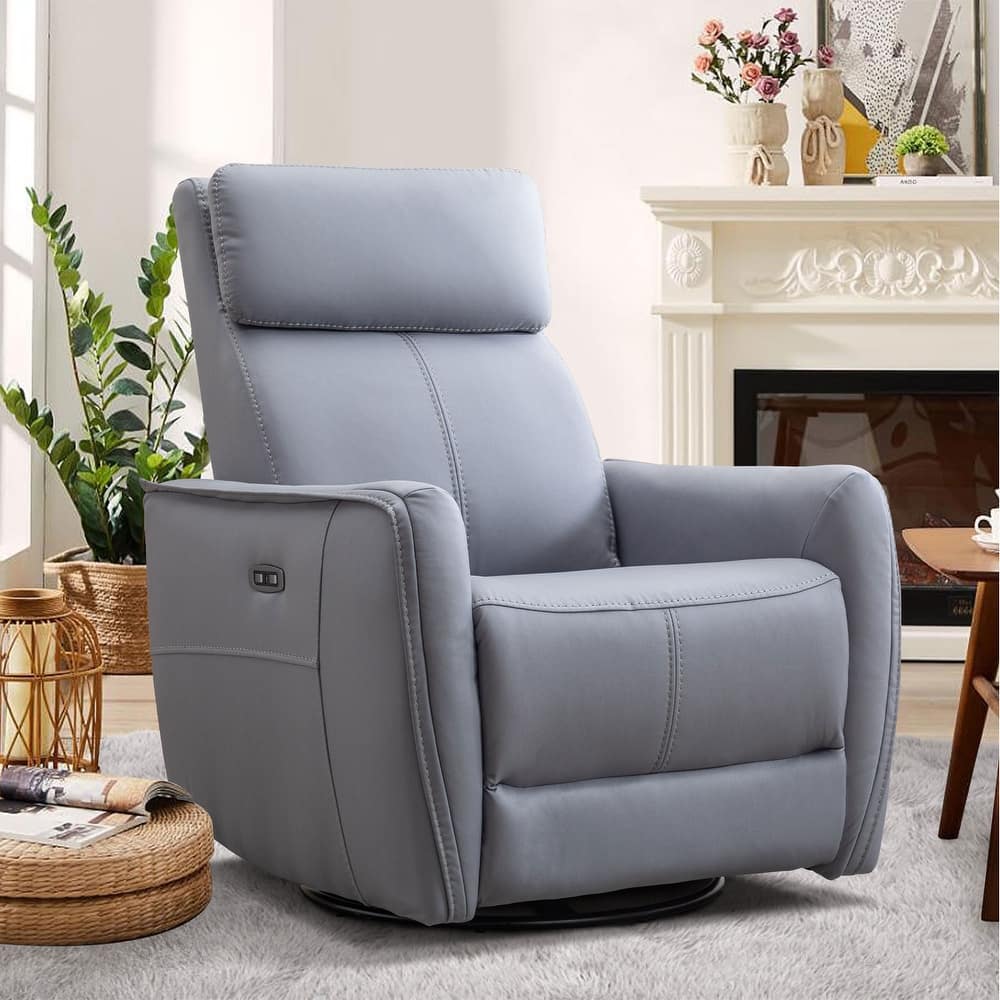 32.3'' Wide Power Swivel Rocker Recliner Chairwith USB Ports