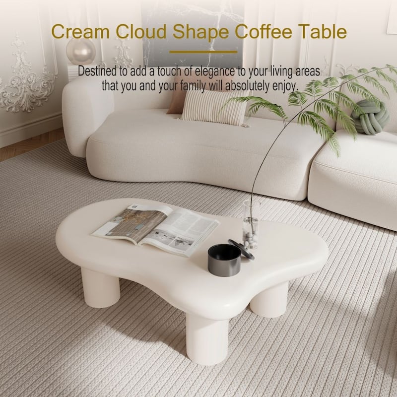 40 Inch Modern Cloud Shaped Coffee Table