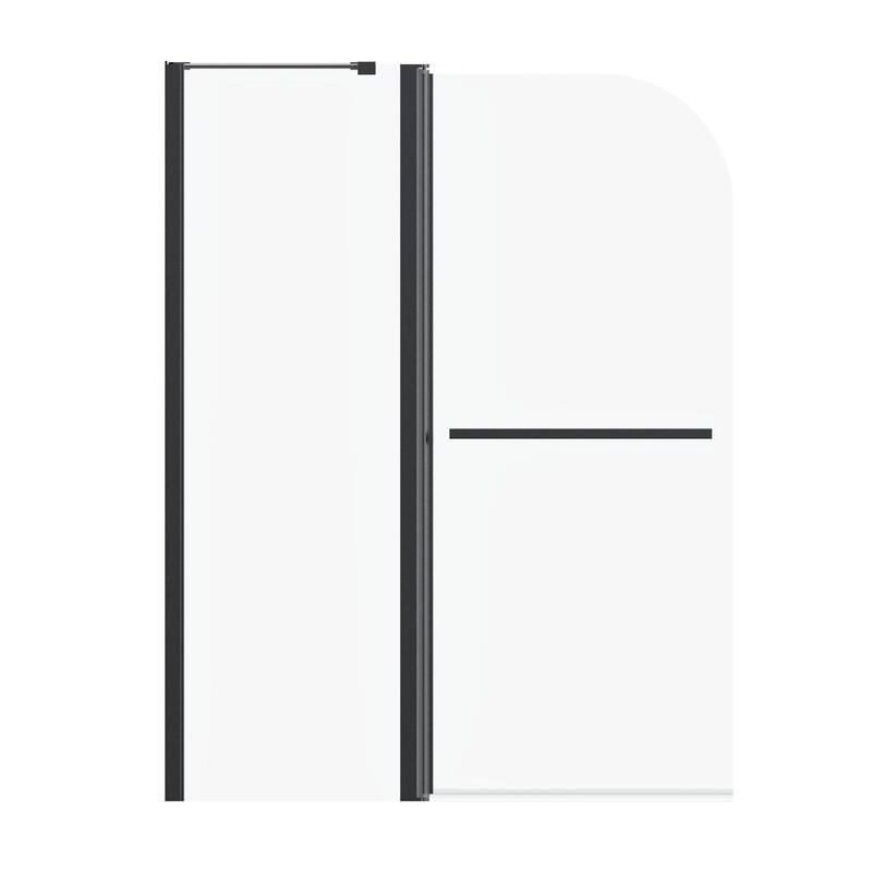 Topcraft 43“ W * 58” H Tempered Glass Frameless Shower Door - Black