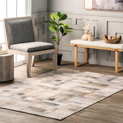 Nuloom Manon Abstract Blocks Cotton Blend Area Rug