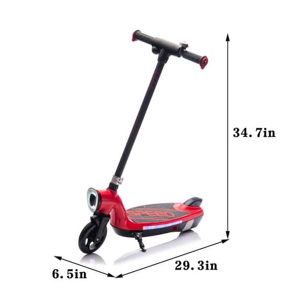 dimension image slide 1 of 3, Kids Ride On Electric Scooter With Kickstand