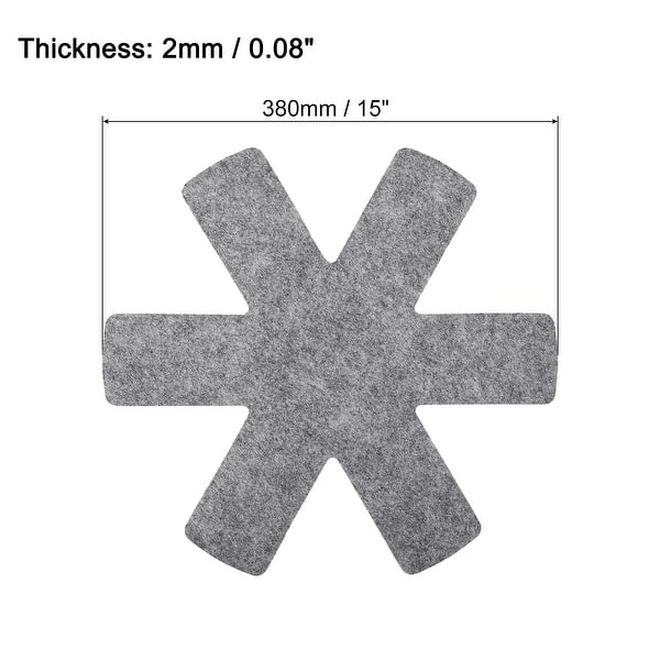 Pot and Pan Protectors for Stacking, 6pcs 380mm Felt Pan Protectors - Gray
