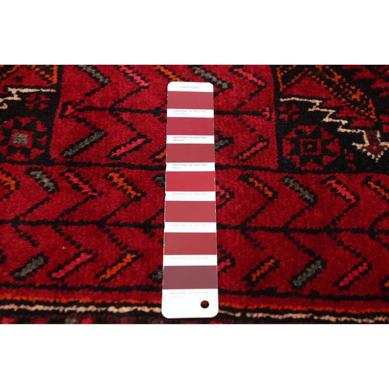 ECARPETGALLERY Hand-knotted Teimani Red Wool Rug - 4'3 x 8'10