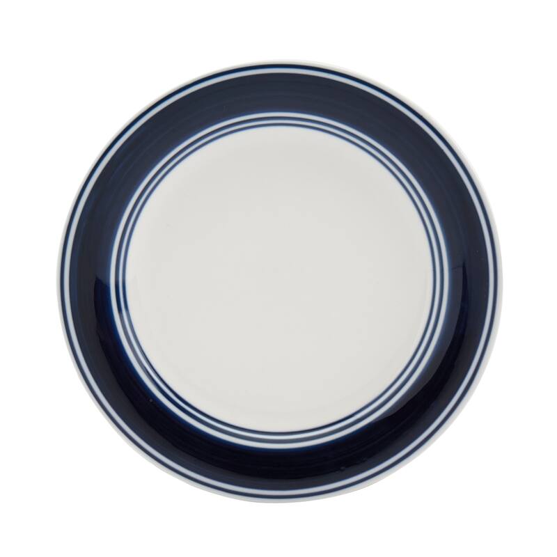 Tabletops Gallery Blue Stripe Porcelain 16-piece Dinnerware Set