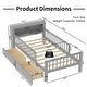 preview thumbnail 37 of 37, Twin Size Bed with Headboard Storage Rack, Two Under-Bed Drawers, Three-Side Guardrails for Safety and Security