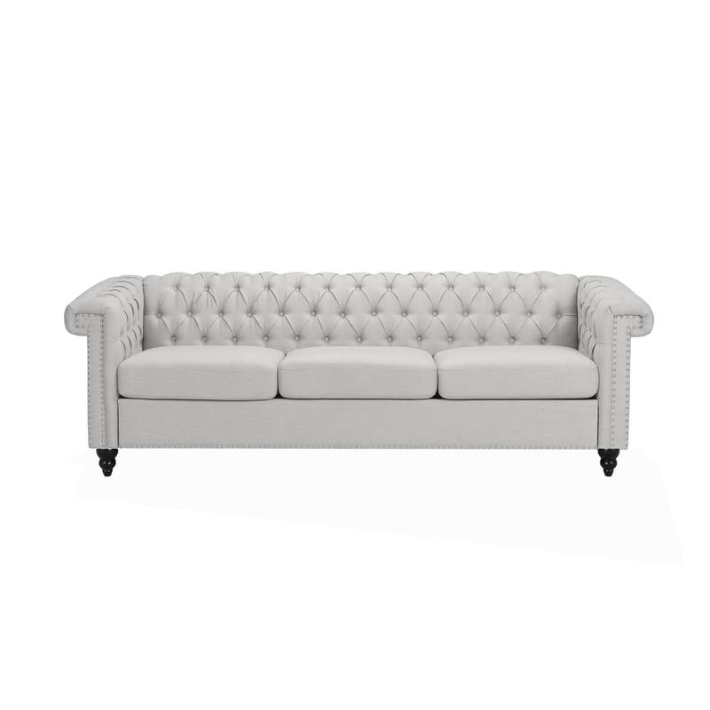 Lasting Chesterfield 3-Seat Sofa with Tufted Backrest