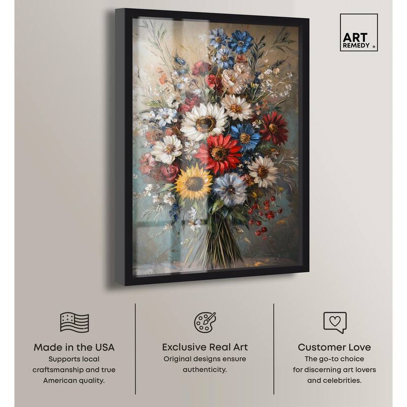 Symphony of Flowers I Shadowbox by Art Remedy