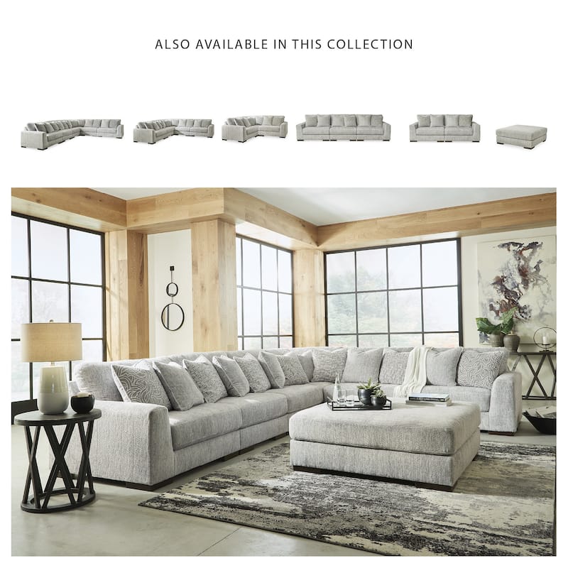 Signature Design by Ashley Regent Park Pewter 6-Piece Sectional - 171"W x 132"D x 39"H