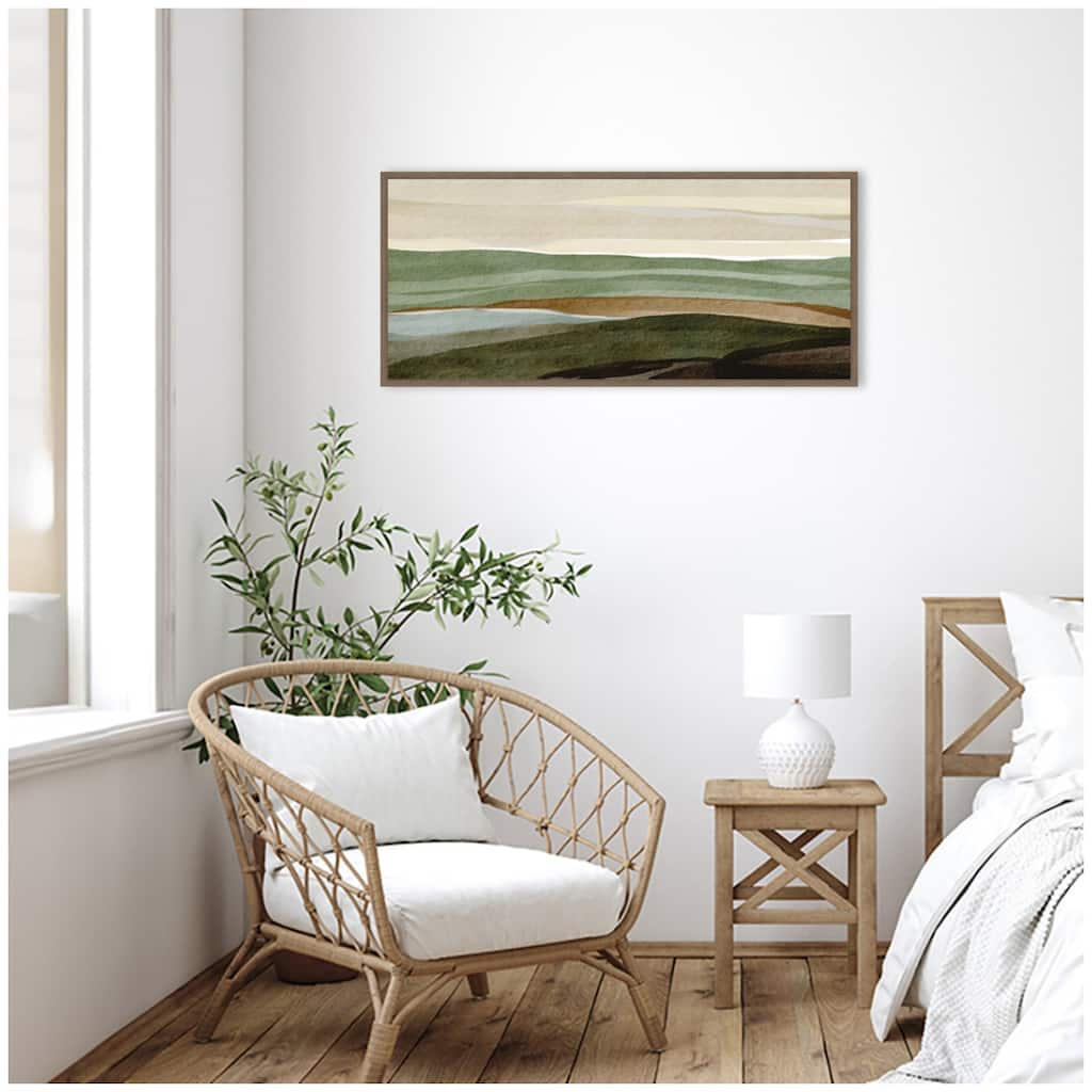 Kate and Laurel Natures Charm lll Panel by Nikita Jariwala Framed Canvas Wall Art Print