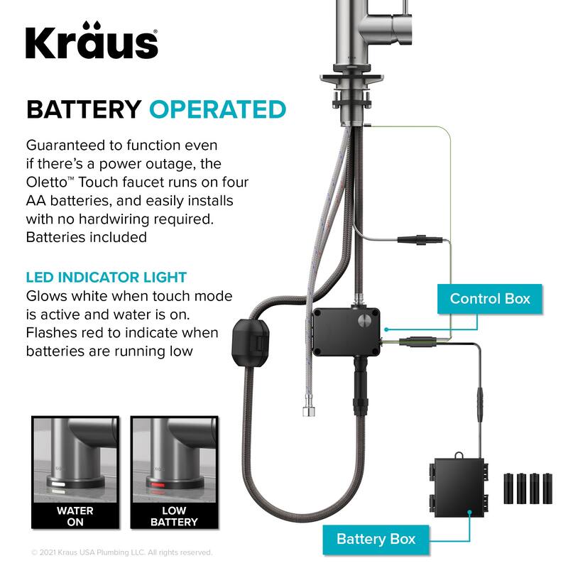Kraus KTF-3104 Oletto 1.8 GPM Single Hole Pull Down Kitchen Faucet