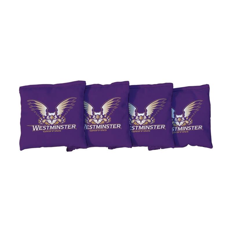 Westminster College Girffins Purple Cornhole Bags - Corn Filled