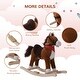 preview thumbnail 15 of 16, Kids Rocking Horse Plush Toy with Realistic Sounds and Red Scarf for Over 3 Years Old Gift