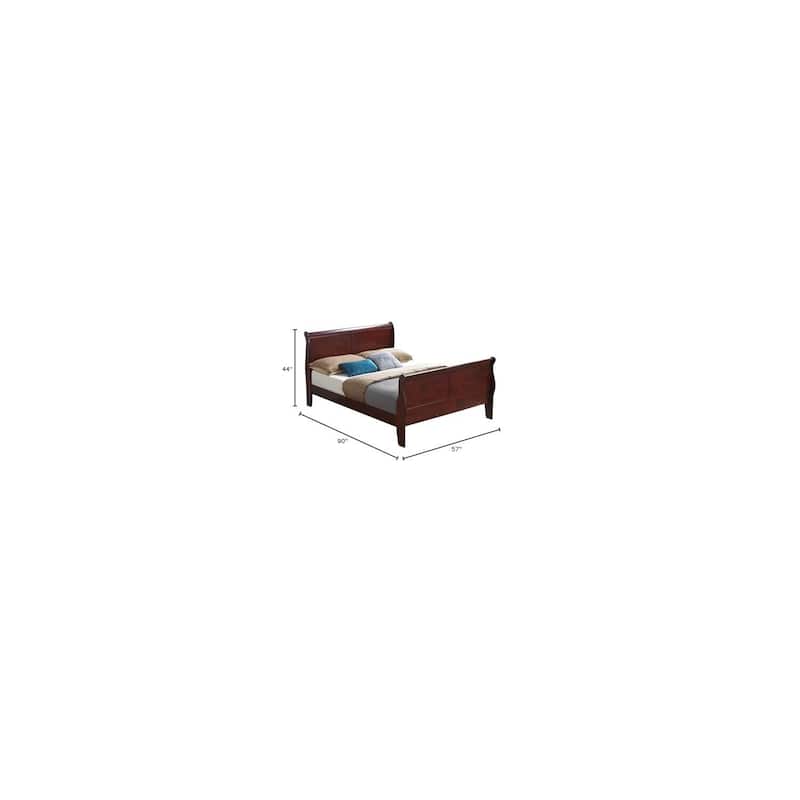 Cherry Twin Bed with Classic Transitional Frame, Warm Finish and Durable Build for Stylish Bedroom Comfort