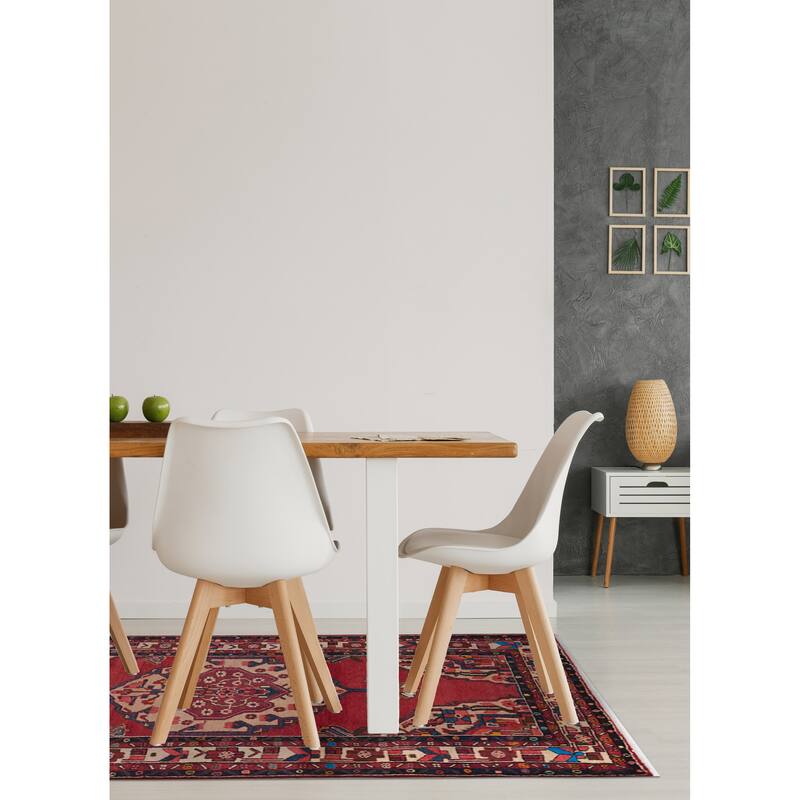 ECARPETGALLERY Hand-knotted Konya Anatolian Red Wool Rug - 4'9 x 9'0