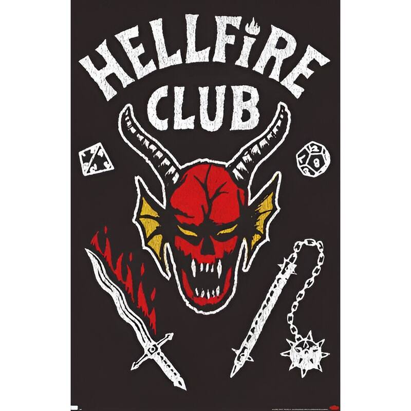 Stranger Things S4 The Hellfire Art Poster - 24 x 36 Inch