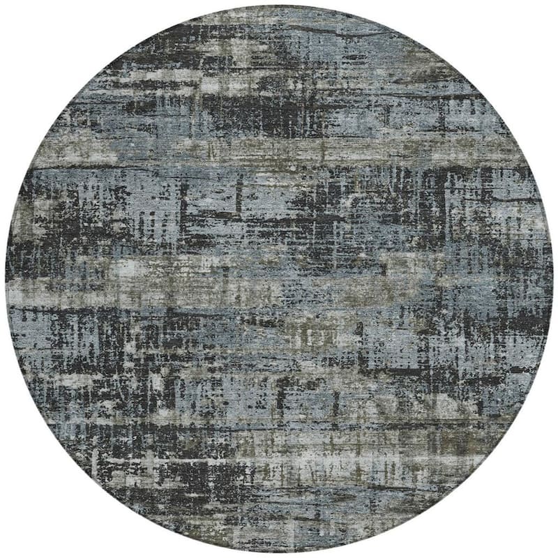 HomeRoots Geometric Transitional Rectangle Outdoor Rug