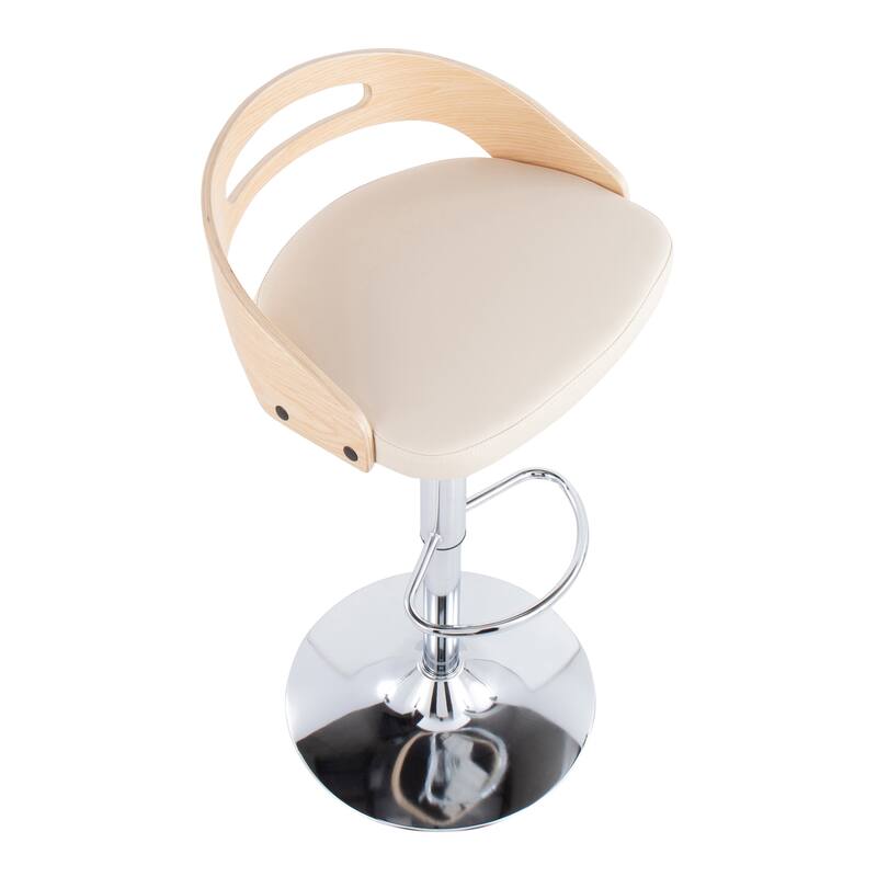 Carson Carrington Simon Adjustable Bar Stool with Oval Footrest (Set of 2)