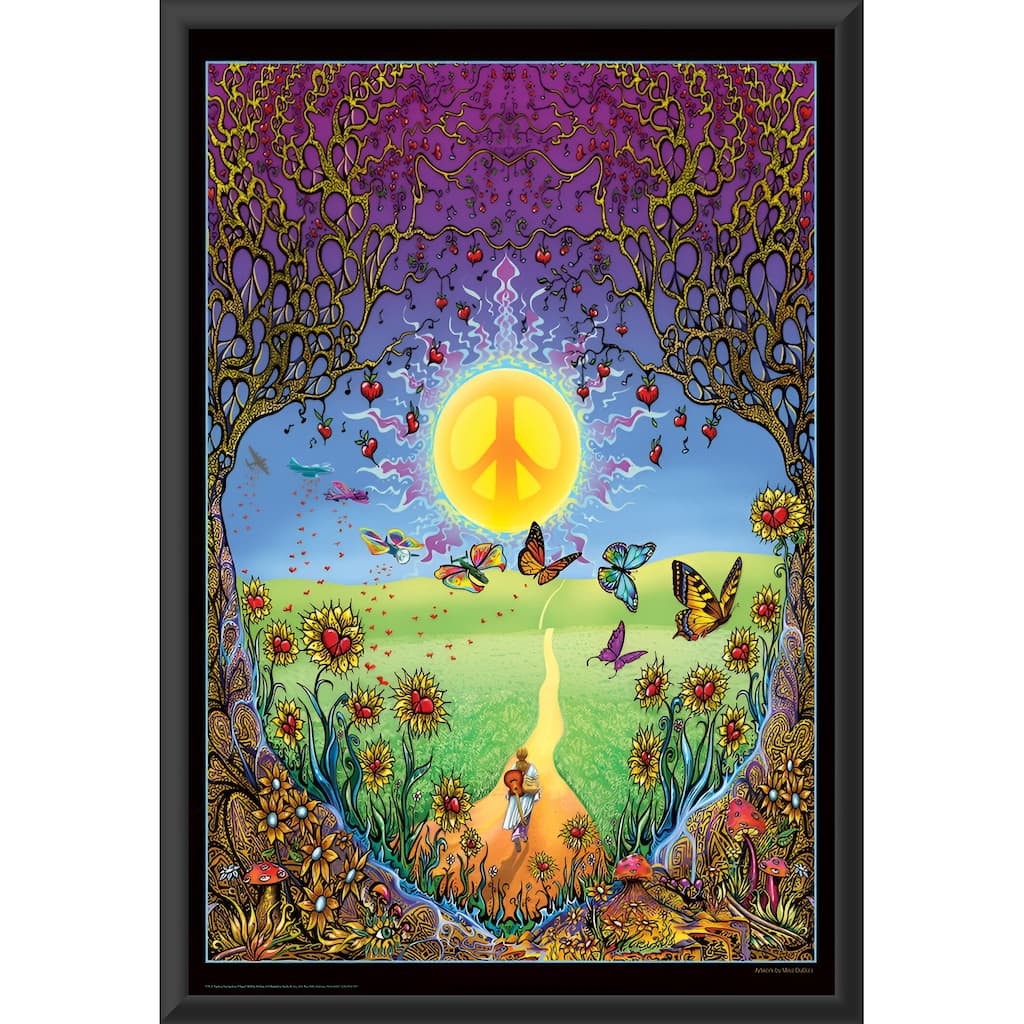 Back to the Garden of Peace Decrotive poster- Mike DuBois Framed Art Poster - 24 x 36 Inch