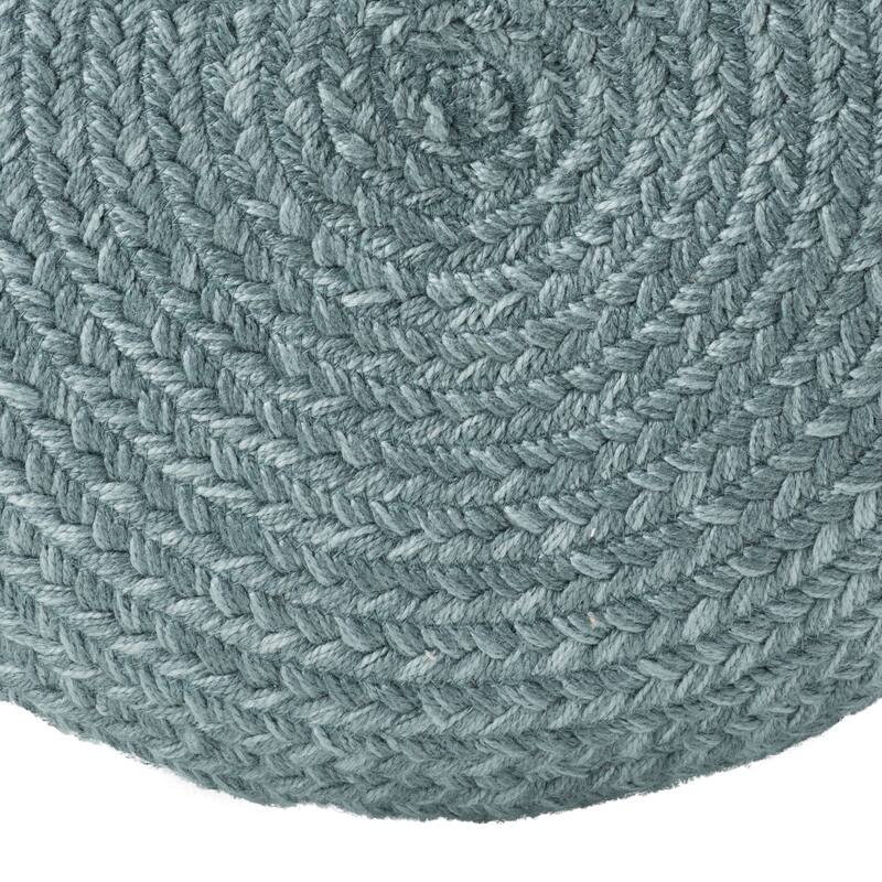 Jaipur Living Saba Solar Round Indoor/Outdoor Polyester Pouf Ottoman/Foot Stool - 18"X18"X12"