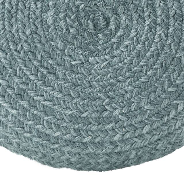 Santa Rosa Woven Jute-look Indoor/ Outdoor Solid Pouf - 18"X18"X12"