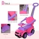 preview thumbnail 7 of 9, 3-in-1 Push Car for Toddlers, Ride-On Stroller Walking Car with Music, Lights, Horn for Boys and Girls 1-3 Years - Pink