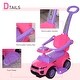preview thumbnail 7 of 9, 3-in-1 Sliding Push Car for Kids, Toddler Ride-On Stroller with Removable Guardrail, Horn, Music, and Storage for Ages 1-3