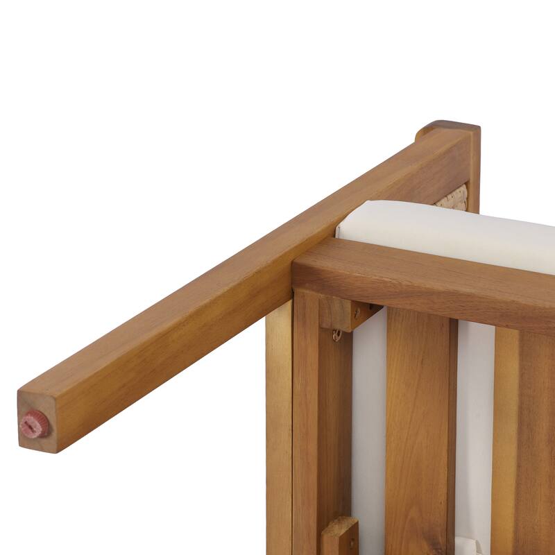 Christopher Knight Home - Set of 2 Mid-Century Modern Acacia Wood Dining Chairs with Handwoven Wicker Back and Washable Cushions