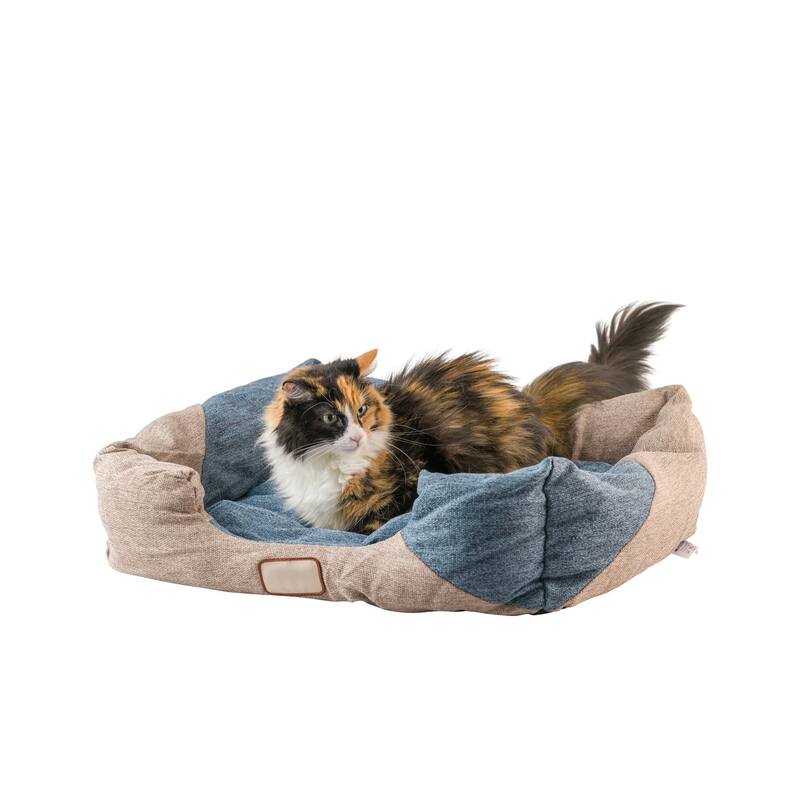 Soft upholstery Cat Bed, Skid free Nest Pet Bed, Puppy Beds - 26" x 21" x 6";