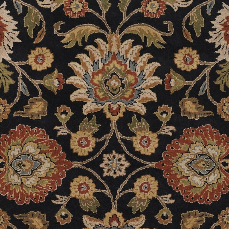 Patchway Handmade Classic Floral Wool Area Rug