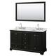 Option Dark Espresso / White Carrara Marble Top /