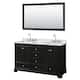 Option Dark Espresso / White Carrara Marble Top /