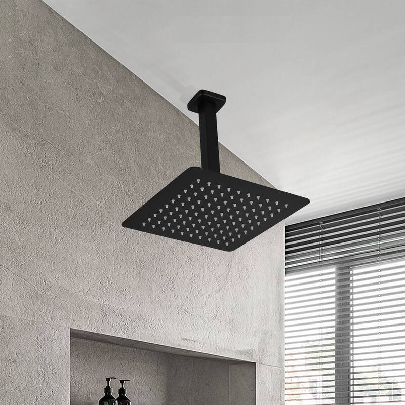 10" Square High Pressure Rain Shower Head,304 Stainless Steel Rain Shower Head