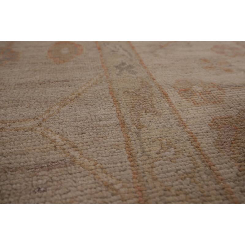 Vegetable Dye Oushak Area Rug Handmade Oriental Wool Carpet - 8'7" x 11'7"