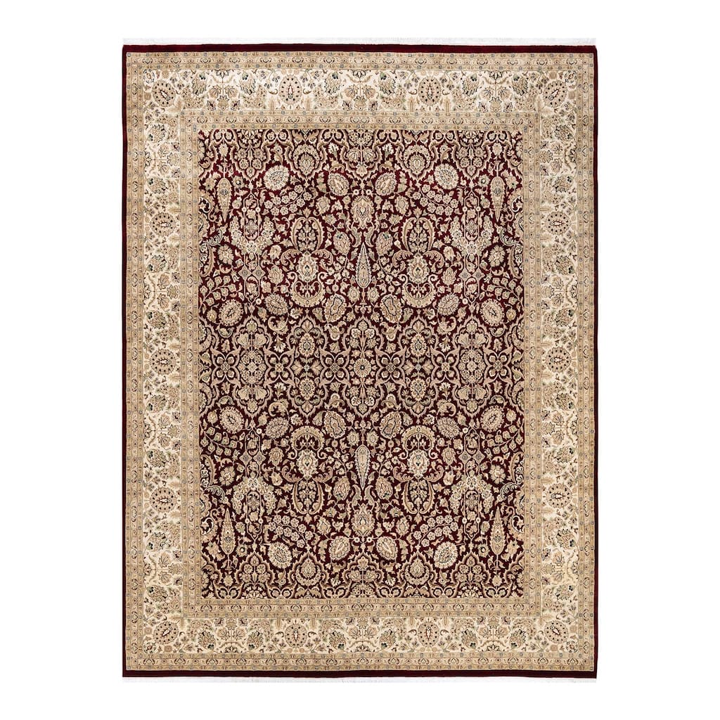 Overton Hand Knotted Wool Vintage Inspired Traditional Mogul Red Area Rug - 8 x 10