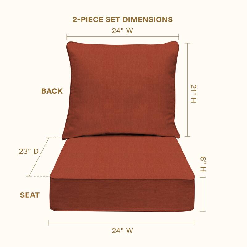 Outdoor Deep Seating Lounge Chair Cushion